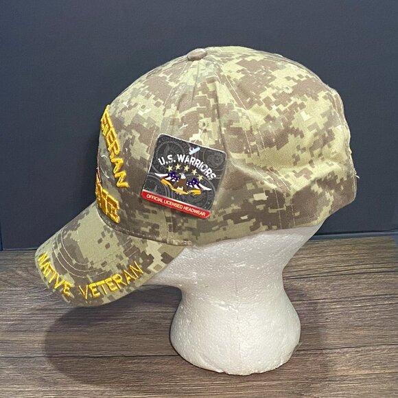 U.S. Warriors Military official Licensed Headwear Native Veteran Marine Hat - Picture 5 of 7